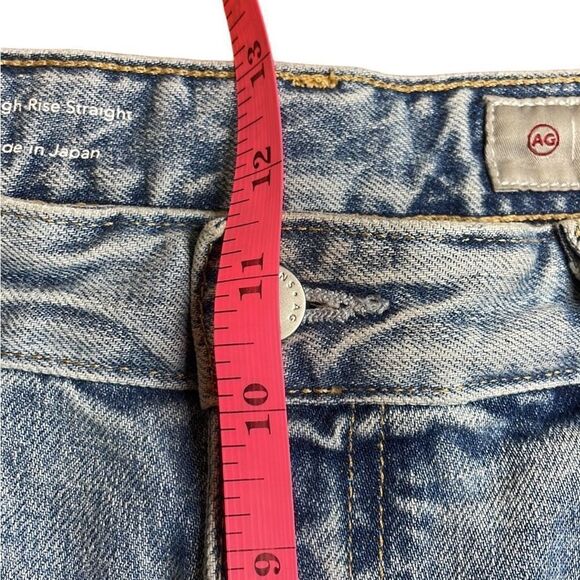 AG Adriano Goldschmeid Saige High-Rise Straight in Apparition Destructed 31 - Picture 7 of 10